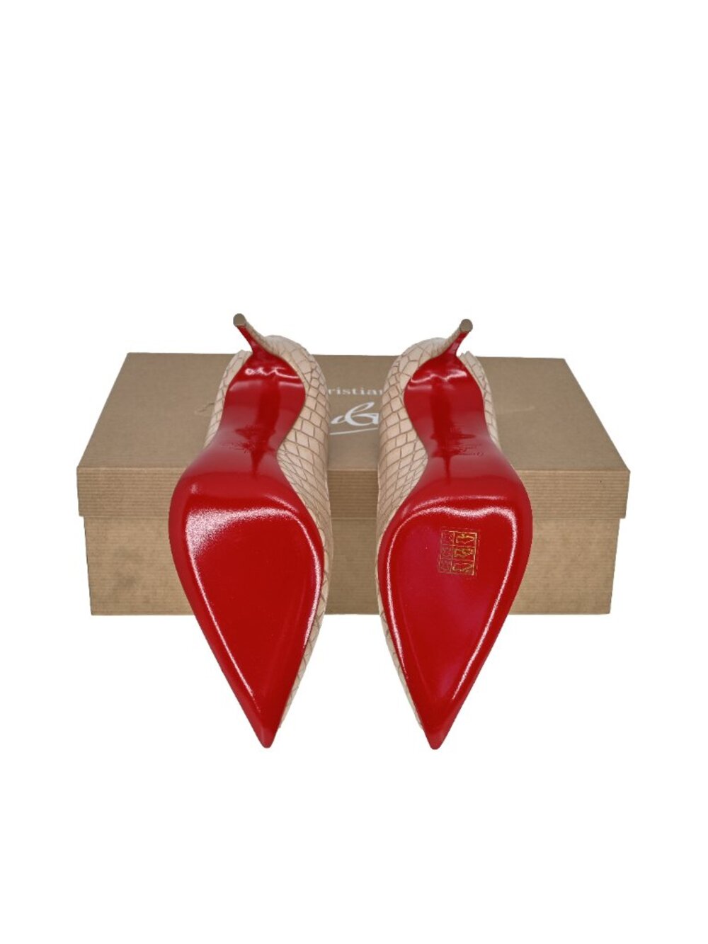 Christian Louboutin Kate 100 Croc-effect Leather Pumps - Picture 6 of 6